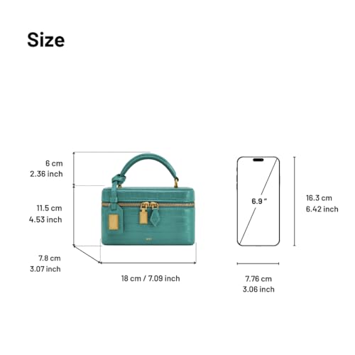 JW PEI Women's Cleo Box Shape Top Handle Bag - color: Green Croc
