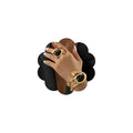 Boho Open Bracelet Ring Set for Women Black and Gold Jewelry Set Oval Cuff Bracelet Adjustable Ring Vintage Jewelry - style: Black