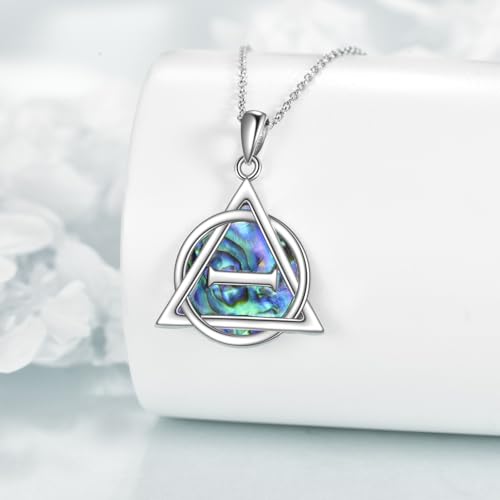 Celtic Jewelry Necklace Gifts Sterling Silver Good Luck Irish Vintage Triquetra Trinity Celtics Love Knot Pendant Necklace Christmas Gifts for Women Mother - style: Celtic necklace-Triangle Therian Necklace