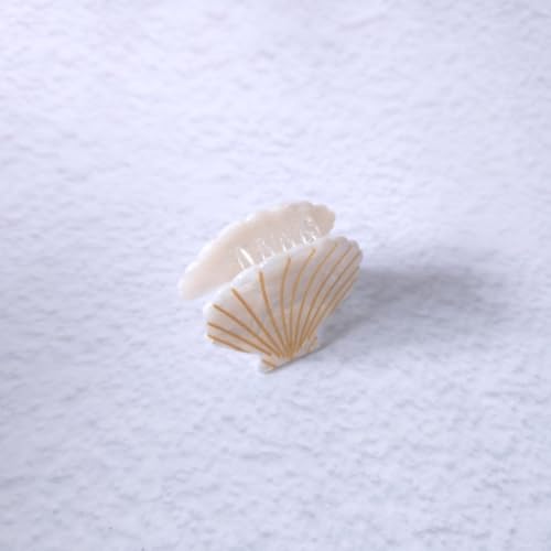 Shell Claw Clip,Acetate Hair Clips,Small Hair Clips for Women,White - color: White