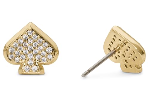 kate spade new york Everyday Spade Studs - color: Clear/Gold Pave
