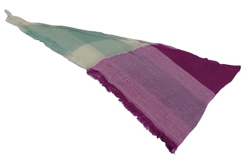 Wander Agio Womens Warm Long Shawl Winter Wraps Large Scarves Knit Cashmere Feel Plaid Triangle Scarf - color: Jujube Red Green 13