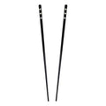 Set of 2 Hair Sticks with 3 Diamonds Chopsticks - Black - color: Black