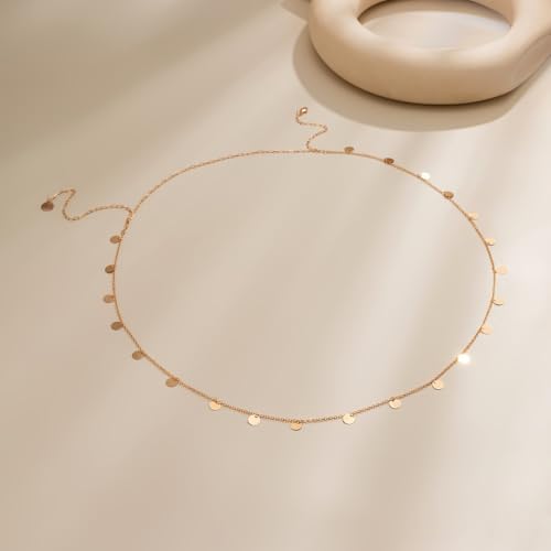 Rhinestone Back Chain Necklace for Women Bridal Wedding Sexy Rhinestone Backdrop Chain Waist Belly Chains Trendy Body Chains Jewelry - style: GoldA
