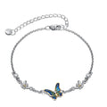 YAFEINI Ankle Bracelets for Women Sterling Silver Mermaid Turtle Ladybug Butterfly Moon Star Pineapple Anklet Link Chain Anklets Jewelry Gifts for Women - style: Butterfly anklet