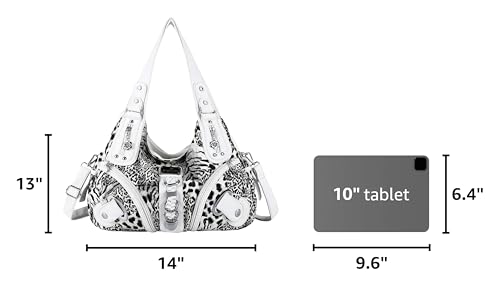 Angelkiss Hobo Purses and handbags for Women Satchel Handbag Women Purses Large Daily Shoulder Bags | Purses - color: White-leopard
