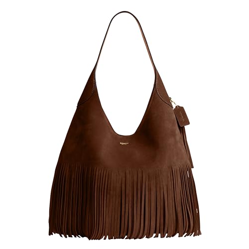 COACH Brooklyn Shoulder Bag 39 - color: Warm Brown Suede Fringe
