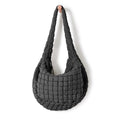 ODODOS Quilted Carryall Tote Bag for Women Crossbody Hobo Lightweight Padding Shoulder Bag - color: Charcoal