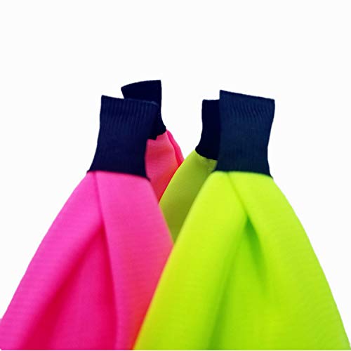 2 Pieces Knotted Headbands Fluorescent Turban Hairband Wide Hair Hoops for Women Girls Hair Accessories