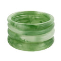 iF YOU 6pcs Chunky Acrylic Bangle Bracelets for Women, Resin Bamboo Brown Stretchy Bracelet Stack, Fashion Jewelry for Women - color: 4 Green bangles