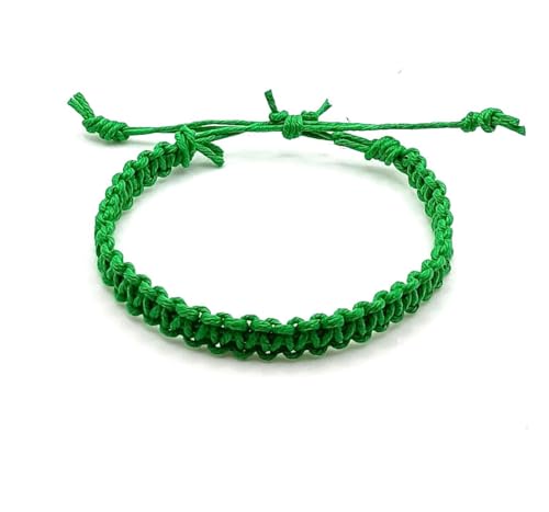 Hemp Bracelet Adjustable - color: Bright Green