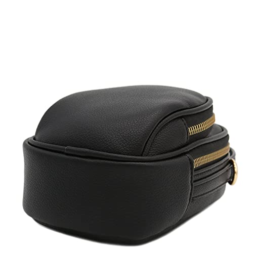 FashionPuzzle Two Compartment Mini Crossbody Bag | Two Compartment - color: Black
