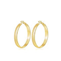 5mm Wide Gold Hoop Earrings for Women, 14K Gold Plated Big Chunky Hoop Earrings with S925 Sterling Silver Post, Hypoallergenic Lightweight Earrings Jewelry for Women 30/40/50/60/70mm - color: Gold-30mm