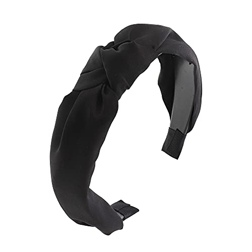 Satin Knot Headband for Women (Shimmer Black) - color: Shimmer Black