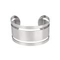 Upper Arm Cuff for Women, Simple Sexy Harness Armlet Bracelet with Crystal Adjustable Upper Arm Chain Bangle Arm Band for Women - color: Silver Stripe Band
