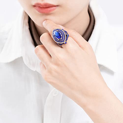 Women Ring - 32mm Turkish Style Gemstone Women Jewelry J0769 - color: Blue