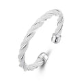 925 Sterling Silver Bracelets Open Adjustable Bangle Bracelet Teardrop Water Drop Cuff Bangles for Women - color: Pattern 9