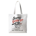 Preppy Animal Tote Bag, Pet Canvas Tote Bag, Reusable Grocery Shopping Shoulder Bags - color: Raccoon Chicken