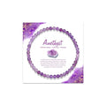 Natural Gemstone Beads Bracelets Healing Crystal Stone Beaded Bracelet for Women Men Handmade Spiritual Jewelry Gifts - color: Amethyst, size: Faceted Round Beads