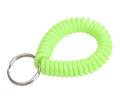 Lucky Line 2” Spiral Wrist Coil with Steel Key Ring, Flexible Wrist Band Key Chain Bracelet, Stretches to 12”, Neon Green, 1 PK (410461) - color: Green Neon, size: 1 Pack