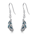 Western Earrings for Women 925 Sterling Silver Turquoise Western Country Dangle Drop Earrings Country Jewelry Gifts for Cowgirl Cowboy - style: Feather-A
