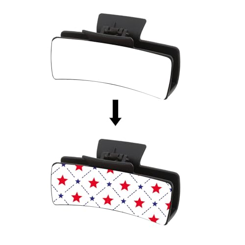Stylish Hair Clip Fashionable Sublimation Aluminum Plate Hair Clip for Women Heat Transfer Technology Hairpin - color: Black