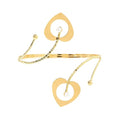 Golden Metal Starfish Seashell Upper Arm Bracelet Flower Charm Bohemia Bracelets for Women Beach Wedding Adjustable Open Cuff Bangle Coil Swirl Armband Party Jewelry - color: Style 02