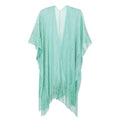 Sparkle Metallic Evening Shawls for Women formal Party Dresses Beach Travel Cardigan Shawl Wrap for Swimsuit - color: Light Green