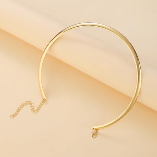 Gold Jewelry Set Chunky Gold Necklace Earring Set for Women Boho Oval Acrylic Earring Necklace Western Adjustable Choker Necklaces Bohemian Jewelry Set For Women - color: Gold E