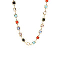 Beaded Choker Necklaces for Women 18k Gold Plated Dainty Gold Choker Necklaces for Women - style: big square cz choker