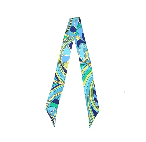 JERLA 100% Mulberry silk Scarf bag scarf Head Hair Ribbon Handbag Handle wrap Tie Bundle Neckerchief Scarf for women - color: Green Checkerboard