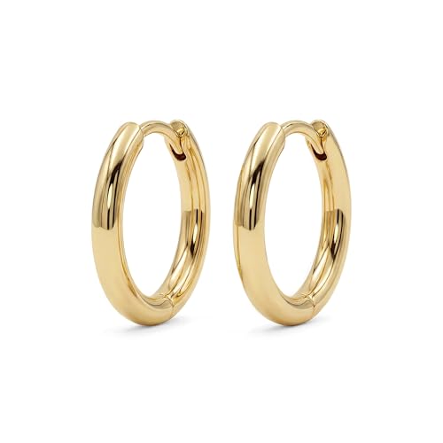 MYEARS Women Earrings Gold Huggie Hoop 14K Small Simple Hypoallergenic Everyday Jewelry - style: Basic
