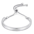 WOWORAMA Adjustable Slider Bracelets for Women Bar Friendship Bangle Bracelet for Women Gold/White Gold/Rose Gold Bolo Bracelet - color: Polished Bar-silver-tone