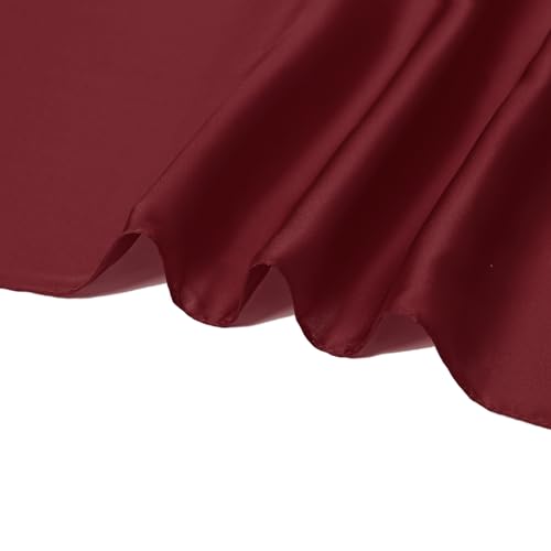 RIIQIICHY 35 Inch Head Scarf for Women Hair Scarf Like Silk Scarf Square Scarf Bandanas for Women - color: Dark Red