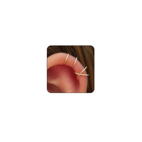 Ear Cuffs Non Piercing Sparkly Cuffs for Women Non Piercings Hypoallergenic Fake Piercings Sparkle Clip On Earrings Bling Cartilage Earring Ear Cuff Earrings for Women Dainty Earring - style: 2 - G 2PCS