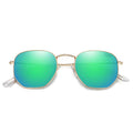 SOJOS Square Polarized Sunglasses for Women Men Small Hexagonal Polygon Shades SJ1072 - color: Green
