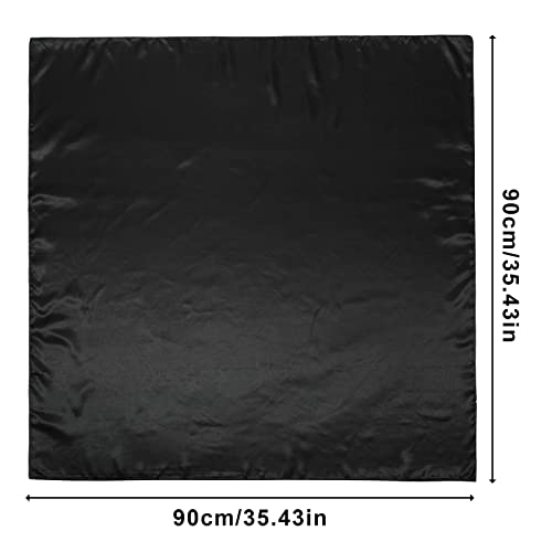 AWAYTR Satin Silk Scarf - Large Hair Bandana, Sleeping Wrap for Women - color: Black