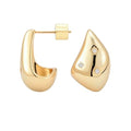 RENAIZ Bold Statement Hoop & Stud Earrings for Women – 14K Gold & Rhodium Plated Maximalist Jewelry, Chunky Geometric Boho Earrings, Hypoallergenic Non-Tarnish Trendy Gift - color: Yellow Gold, style: Teardrop