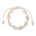 Fesciory Puka Shell Anklet for Women Summer Natural Cowrie Adjustable Ankle Bracelet, Handmade Boho Hawaiian Beach Seashell Jewelry - color: A1:Shell Anklet Beige Rope