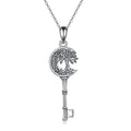 ONEFINITY Tree of Life Necklace 925 Sterling Silver Abalone Shell Celtic Knot Pendant Necklace for Women Jewelry - style: key tree of life