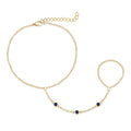 Gokeey Gold Hand Chain Bracelet for Women Trendy, Dainty 14k Gold Plated Ring Bracelet Hand Chain Finger Ring Slave Cuff Bracelet Cubic Zircon Hand Jewelry for Women Accessories - style: 3cz hand chain-Sep