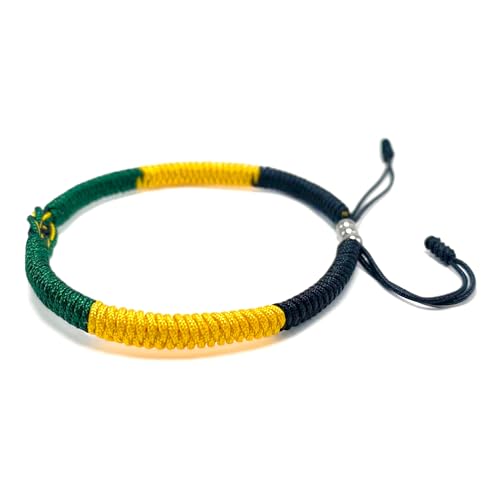 LAMIBEE Infinity Country Pride, Country Flag Code Bracelet, Protection and Lucky Sufer String Bracelet, Tibetan Wrist Wrap Bracelet, Boho Style Rope Bracelet for Women, Men, String Thread Bracelets - style: Jamaica
