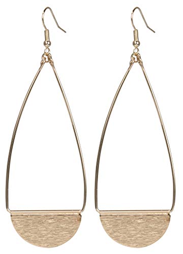 SPUNKYsoul Shield Paddle Earring Lightweight Statement Earrings | SPUNKYsoul Collection - style: Large Gold