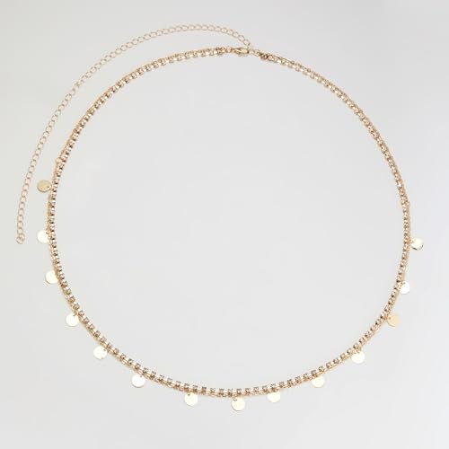 Belly Waist Chain Beads Pearl Coins Layered Belly Chains Boho Gold Plated Sexy Bikini Body Chain Adjustable Jewelry for Women - style: K-claw