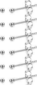 14K Gold Filled Polished Small CZ Pearl Ball Stud Earrings Set for Women Men 20G Surgical Steel Hypoallergenic Piercing Studs for Sensitive Ear, Pack of 6 Pairs - style: P : 2MM Silver Ball Set