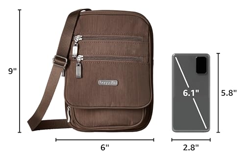 Baggallini Journey Crossbody Bags for Women 9x6 Small Lightweight Travel Handbag W/RFID - color: Portobello