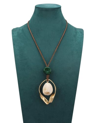 Chunky Necklace for Women Boho Pendant Necklace Statement Western Choker Necklaces for Women Vintage Bohemian Jewelry - style: Casual Pendant Necklace
