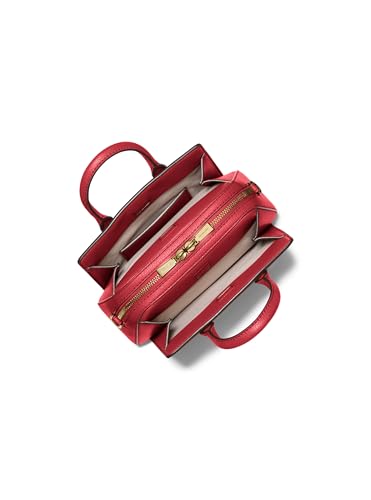 MICHAEL Michael Kors Laila Extra Small Crossbody - color: Gold-tone Hardware/Embossed Goat Leather/Crimson