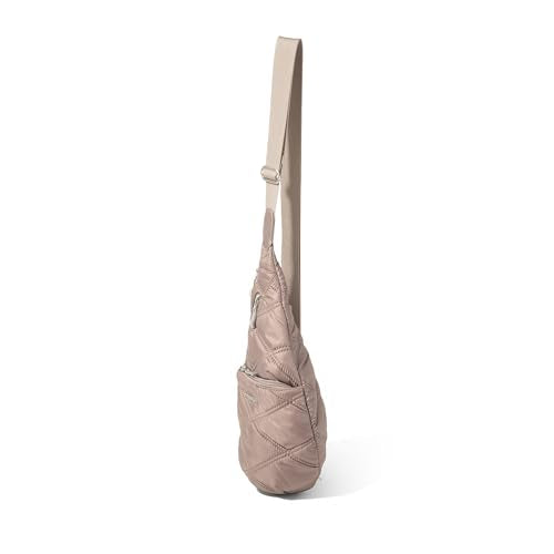 Baggallini Mini Sling - 12x7 Sling Crossbody Bag Backpack with Adjustable Shoulder Strap - color: Moonrock Quilt