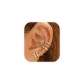Florideco 4 PCS Ear Cuffs Non Piercing Hypoallergenic 14K Gold Plated Ear Cuff Earrings for Women Trendy CZ Clip On Cartilage Earring Set Dainty Adjustable Fake Piercings Earrings - color: Classic: 14K Gold Plated